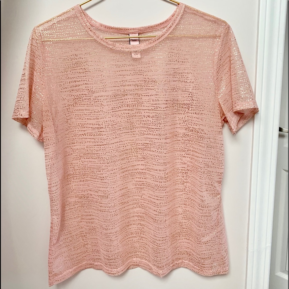 NEW Victoria Secret Gold Sparkle Shirt Medium